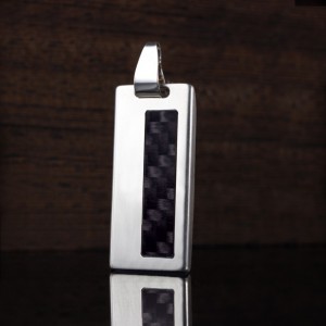 Pendrive z włóknem węglowym | Carbon II 64GB USB 2.0 | srebro 925